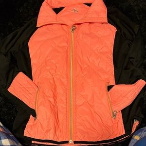 Calvin Klein Vibrant Coral and Black Jacket